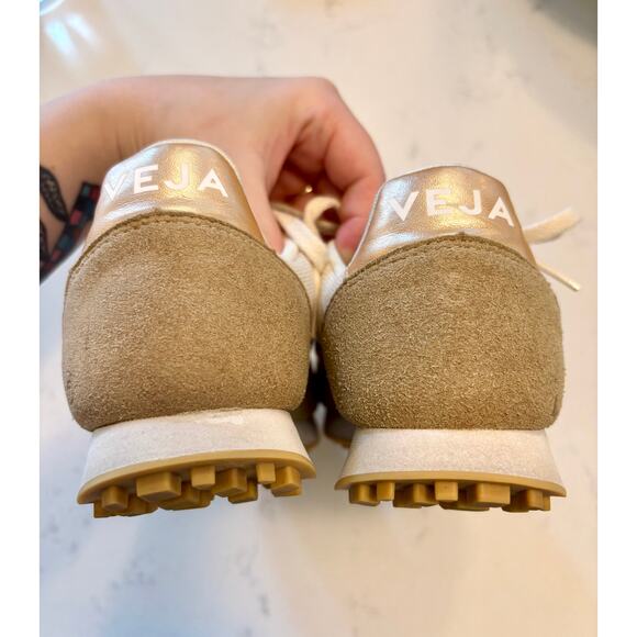 VEJA Brown, Tan, Gold, Cream Sustainable SDU Rec Sneakers- Size US 7, EU 38 - Picture 6 of 7
